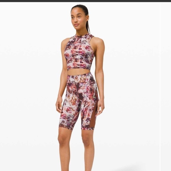 Lululemon Everlux And Mesh Cropped Tank Top 8 - Picture 1 of 13